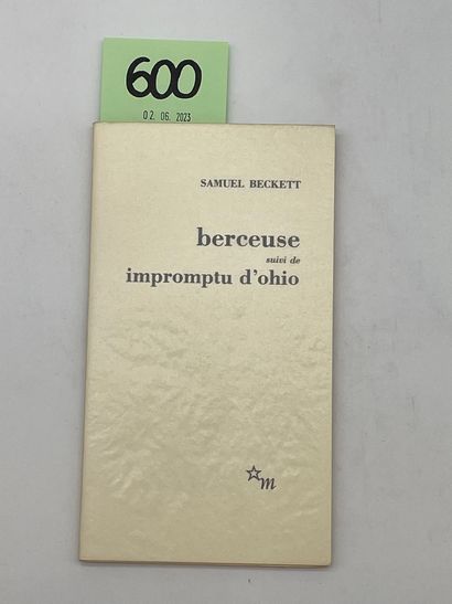 BECKETT (Samuel). Berceuse, suivi de Impromptu d'Ohio. P., Editions de Minuit, 1982,...