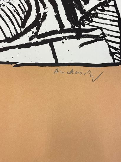 ALECHINSKY (Pierre). "Louisiana" (1969). Affiche avant la lettre. Lithographie en...