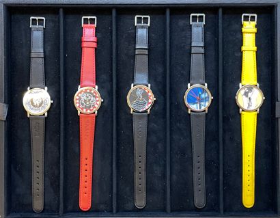 Artistes divers.- Coffret de 25 montres Lito (1990). Ensemble complet de 25 montres...