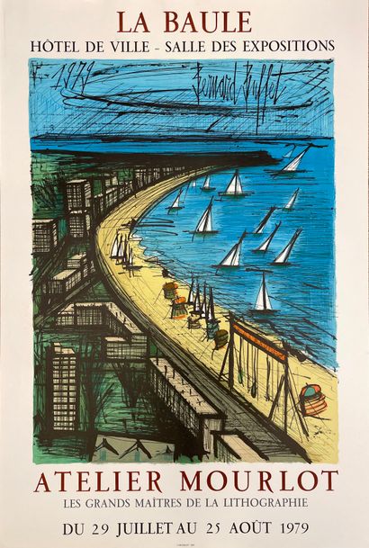 BUFFET (Bernard). "La Baule" (1979). Affiche lithographique en couleurs. P., Mourlot,...
