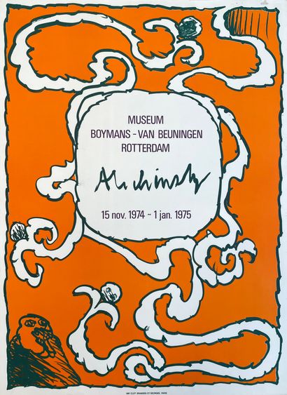 ALECHINSKY (Pierre). Affiche (1972). Lithographie en couleurs pour son exposition...