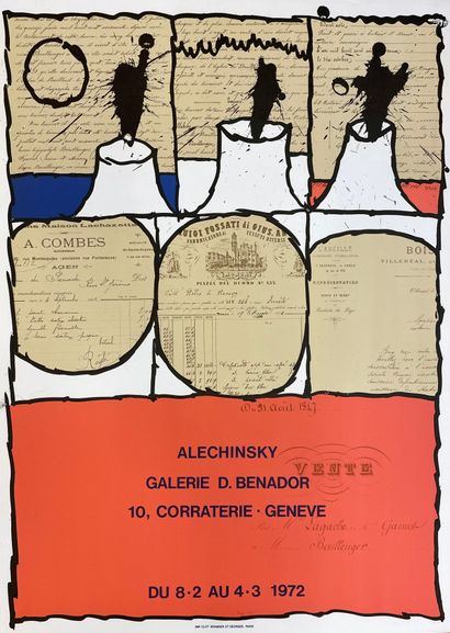 ALECHINSKY (Pierre). Affiche (1972). Lithographie en couleurs tirée sur fin vergé...