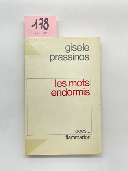 null PRASSINOS (Gisèle). Les Mots endormis. P., Flammarion, "Poésie", 1967, 8°, 138...