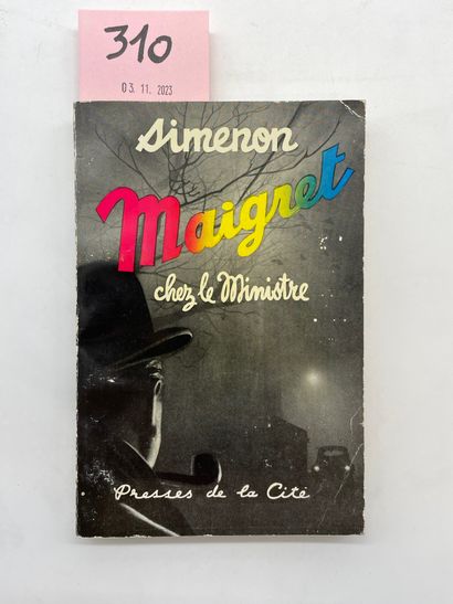 SIMENON (Georges). Maigret chez le Ministre. P., Presses de la Cité, 25 janvier 1955,...