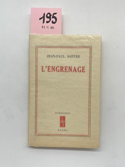 SARTRE (Jean-Paul). L'Engrenage. Scenario. P., Editions Nagel, 1948, 8° à toutes...