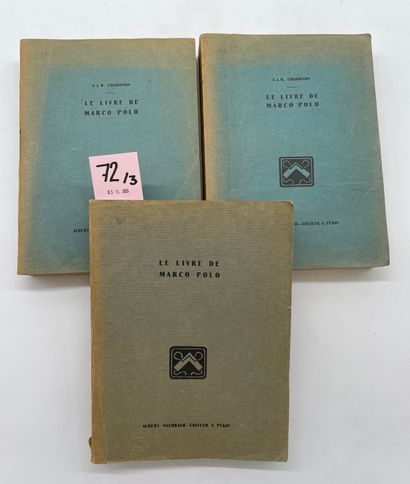 null CHARIGNON (A.J.H.). Le Livre de Marco Polo. Pékin, Albert Nachbaur, 1924-1928,...