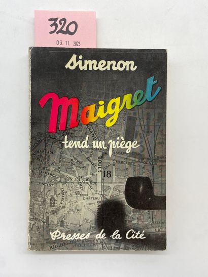 SIMENON (Georges). Maigret tend un piège. P., Presses de la Cité, 1955, in-12, br....
