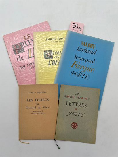 Editions Dynamo.- Réunion de 5 volumes en édition originale publiés aux Editions...