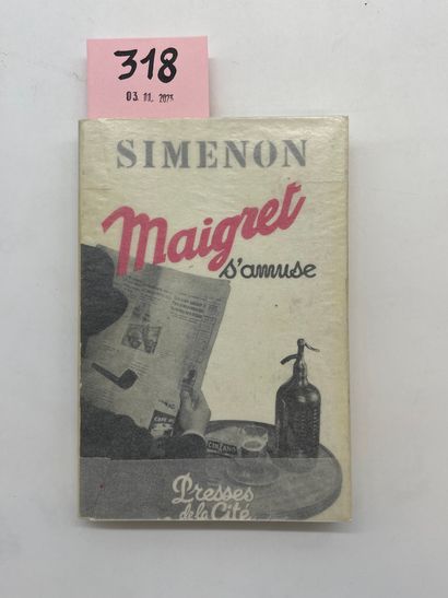 SIMENON (Georges). Maigret s'amuse. P., Presses de la Cité, mars 1957, in-12, br.,...