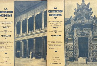 null [Architecture des années 30].- "La Construction moderne". Revue hebdomadaire...