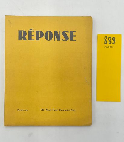 "Réponse". Cahiers de poésie published by G. Lambrichs, M. Lecomte, R. Micha, O....