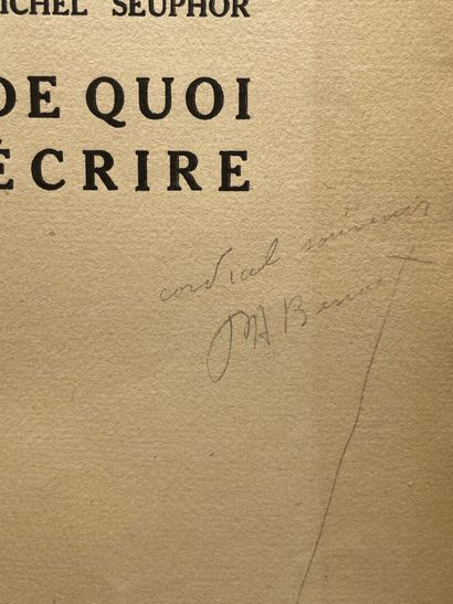 SEUPHOR (Michel). Le Silence. Alès, Les Bibliophiles alésiens [PAB], 1944, 8°, 32...