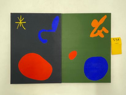 MIRO.- Catalogue de luxe de l'Exposition de Joan Miro à Tokio et Kioto en 1966. Tokio,...