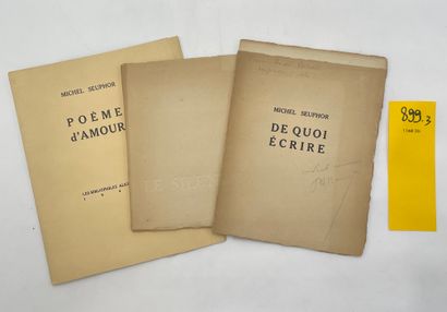 SEUPHOR (Michel). Le Silence. Alès, Les Bibliophiles alésiens [PAB], 1944, 8°, 32...
