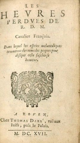 null [MENOU (René de)]. Les Heures perdues de R.D.M. Cavalier françois. Dans lequel...