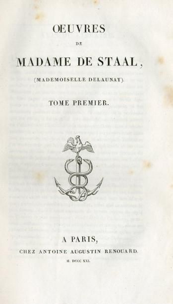 null STAAL.- Oeuvres de Madame de Staal (Mademoiselle Delaunay). Paris, Antoine Augustin...