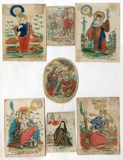 null Images de dévotion.- Ensemble de 16 images comprenant : Theodor van Merlen (1609-1672)....