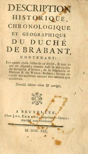 null [DE BECKERS, Jean dit Didace de Saint-Antoine]. Description historique, chronologique...