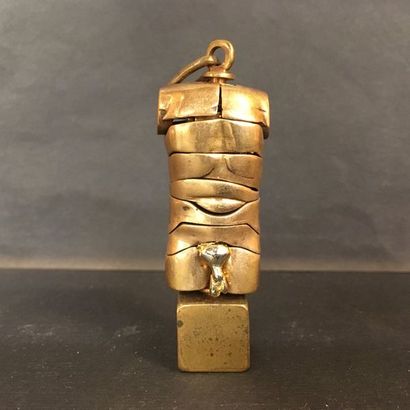 BERROCAL (Miguel). "Micro David" (1969). Petite sculpture en bronze. Certificat joint...