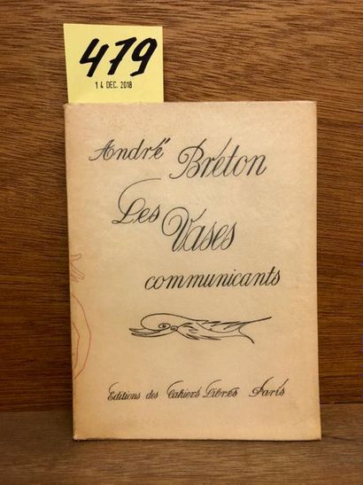BRETON (André). Les Vases communicants. P., Cahiers libres, 1932, in-12, br., couv....
