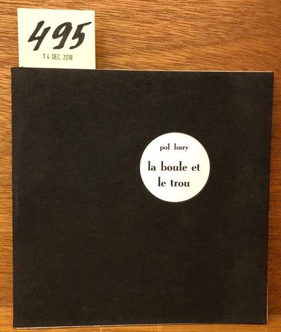 BURY (Pol). La Boule et le Trou. Brux., Stella Smith, 1961, 8° carré, br., couv....