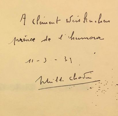 CHAVEE (Achille). Le Cendrier de chair. La Louvière, Cahiers de Rupture, 1936, in-12,...
