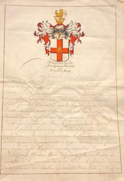 null BEYDAELS DE ZITTAERT (Charles), 1747-1811. Lettre manuscrite de confimation...