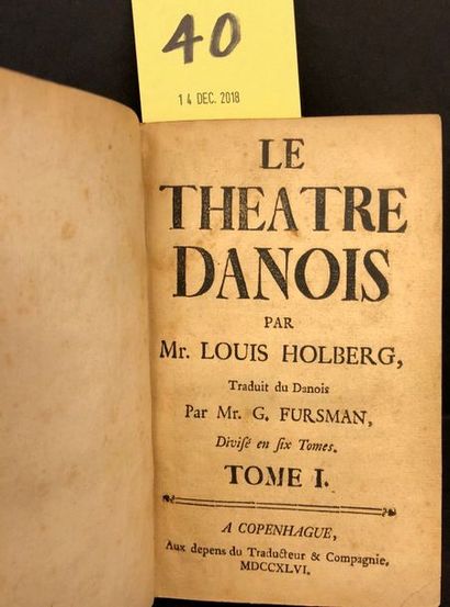 null HOLBERG (Mr Louis). Le Théâtre danois. Traduit du danois par Mr G. Fursman....