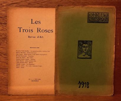 null BRETON (André). Âge, in revue « Les Trois Roses » n° 2. Grenoble, juillet 1918,...