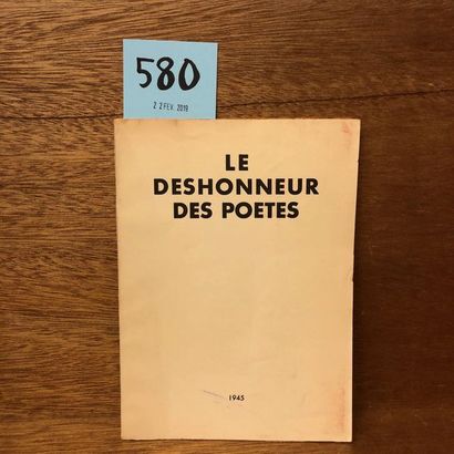 peret (Benjamin). Le Déshonneur des poètes. Mexico [Paris], Poésie et Révolution,...