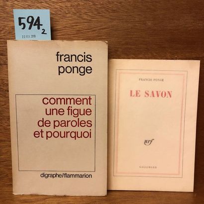 null PONGE (Francis). Le Savon. P., Gallimard, 1967, 8°, br. Edit. orig. 1/79 ex....