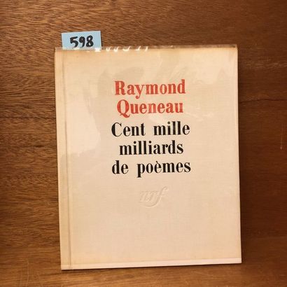 null QUENEAU (Raymond). Cent mille milliards de poèmes. P., Gallimard, 1961, 4° carré,...