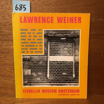 null Lawrence Weiner. Tentoonstelling. A'dam, Stedelijk Museum, 1988-1989, 4°, 71...
