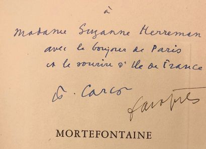 null Avec une lettre autographe de Daragnès.- DARAGNES.- CARCO (Francis). Mortefontaine....