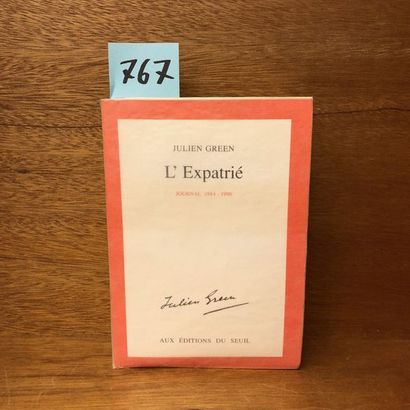 GREEN (Julien). L'Expatrié. Journal, 1984-1990. P., Seuil, 1990, fort 8°, br., non...