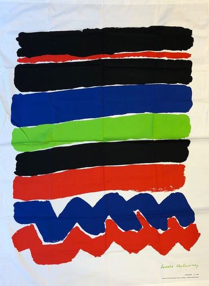 DELAUNAY (Sonia). "Composition" (1992). Très grande sérigraphie en couleurs tirée...