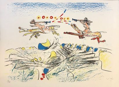 MATTA (Roberto). "Les Jupitiens" (1967). Lithographie en couleurs tirée sur vélin...