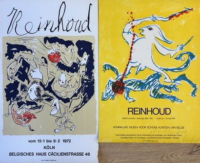 REINHOUD (Reinhoud d'Haese, dit). Affiche signée (1972). Lithographie en couleurs...