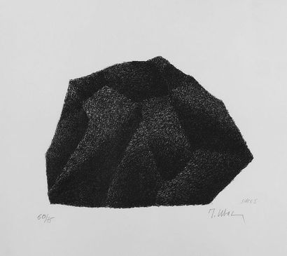 UBAC (Raoul). "Silex I" (1981). Lithographie en noir tirée sur papier vélin, just....