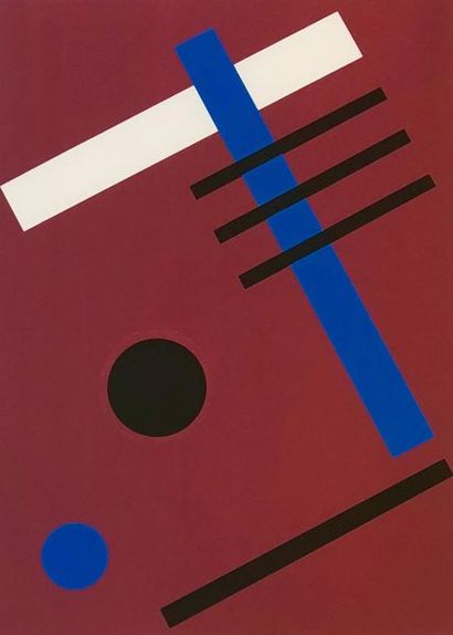 BAUGNIET (Marcel-Louis). "Composition" (1923-78). Lithographie en couleurs, datée,...