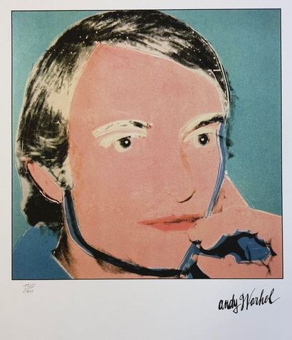 WARHOL (Andy). "Roy Lichtenstein" (1986). Impression en couleurs tirée sur papier...
