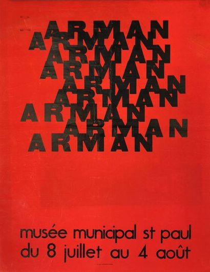 ARMAN (Armand Fernandez, dit). Affiche. Lithographie en couleurs. Cannes, Impr. Devaye,...