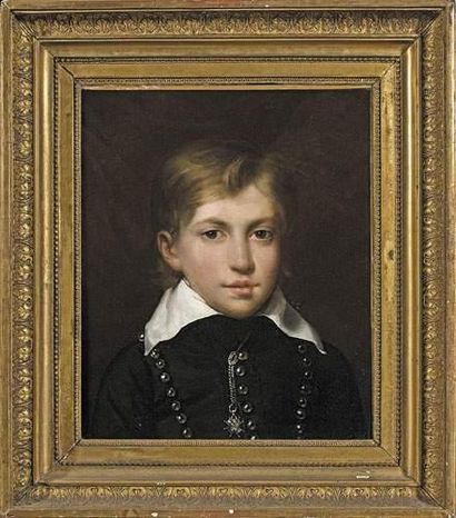 null Claude-Marie DUBUFE (1790-1864) Attribué à
Portrait présumé d'Henri V enfant,...