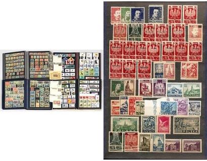 null POLOGNE : collection de timbres-poste neufs (la plupart sans charnière après...