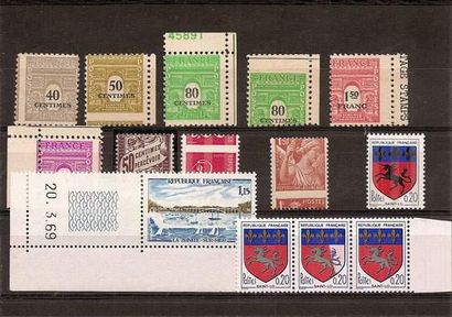 null FRANCE : Variétés timbres poste neufs dont CERES n° 1503 (licorne noire) signé...