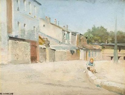null Egène DANBLANS (1865-?)
Rue de Toulon.
Huile sur toile.
Signée en bas à gauche.
24,5...