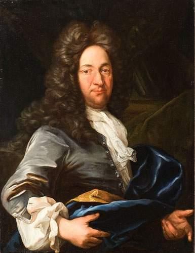 null Ecole FRANCAISE du XVIIIème siècle.
Portrait d'homme à la draperie bleue.
Toile.
90...