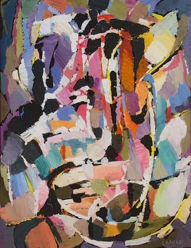 null André LANSKOY (1902-1976).
Composition abstraite.
Gouache.
Signée en bas à droite.
65...