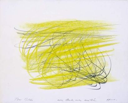 null Hans HARTUNG (1904-1989)
Composition abstraite.
Technique mixte sur papier.
Signée...