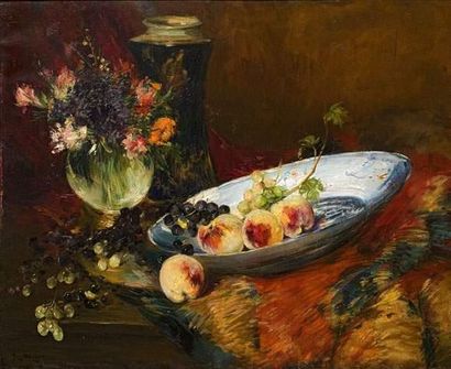 null Raymond ALLEGRE (1857-1933)
Nature morte aux fruits.
Huile sur toile.
Signée...